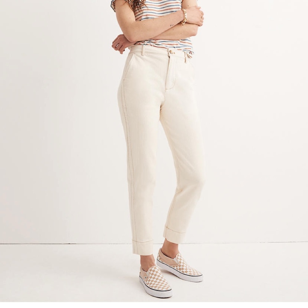 White / cream madewell pants